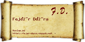Fejér Dóra névjegykártya