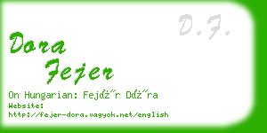 dora fejer business card